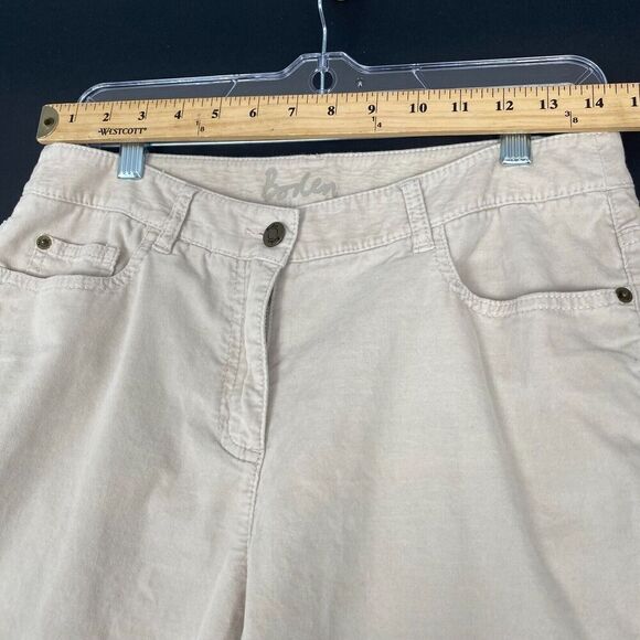 Boden Womens Pants Tan Size 8 Ankle Mid Rise  Stretch Cotton Blend Soft Comfort - Picture 6 of 15